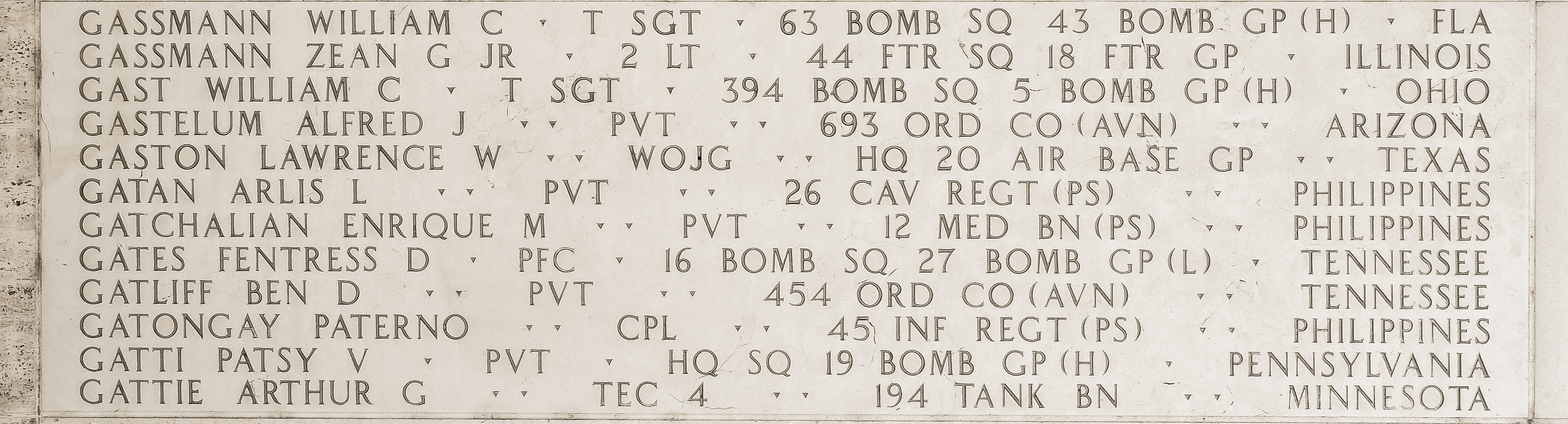 Lawrence W. Gaston, Warrant Officer Junior Grade